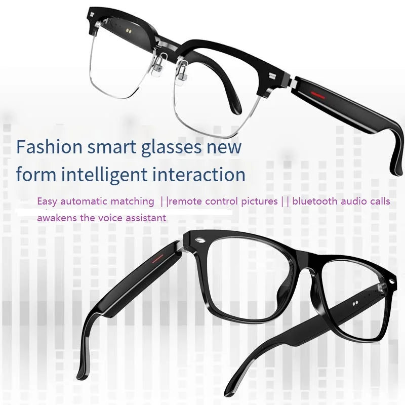 Bluetooth Smart Glasses with Automatic Adjustment and Wireless Headset, Anti-Blue Light Sunglasses for Men and Women, Waterproof Design