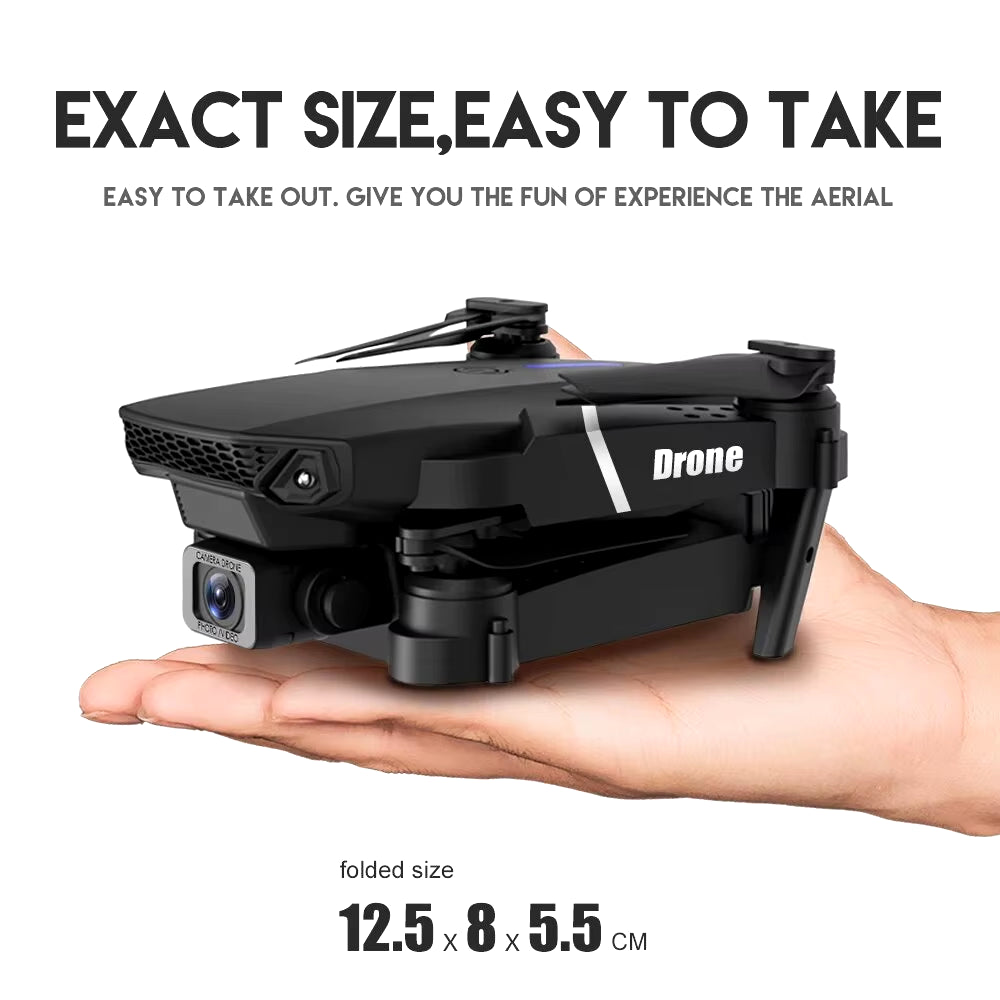 KDBFA E88 Pro 2024 WiFi FPV Drone with 4K HD Camera - Foldable Quadcopter for Stunning Aerial Shots - Perfect Gift for Adventurers!